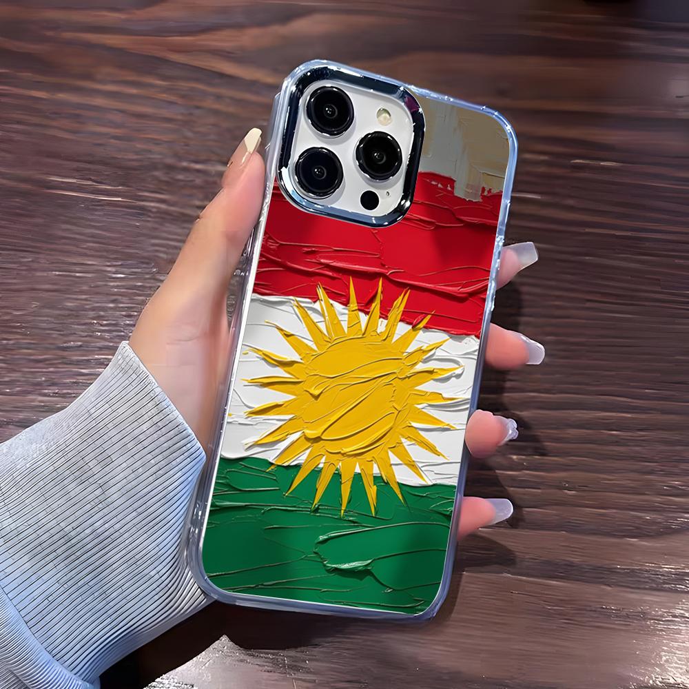 Kurdistan Flagge Coole Handyhülle Für IPhone 17 Pro Max 16 15 14 Pro Max IPhone 13 Pro Max 11 Plus Transparente Hülle iPhone 12 Pro Max