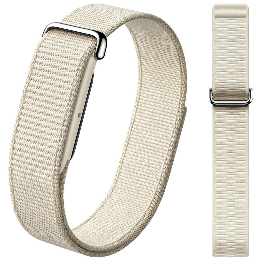 Nylon-Armband für Google Fitbit Air Ultra-Schlank Federleicht Atmungsaktiv Schnellverschluss-Armband für Fitbit Air Ersatz-Armbänder For Fitbit Air beige