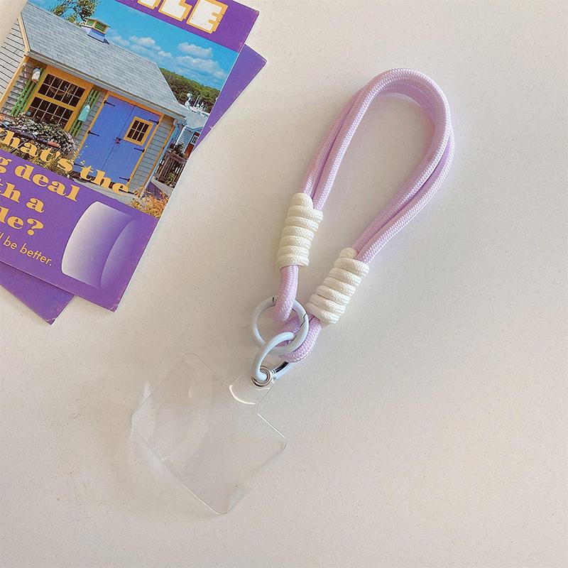 Kreatives geflochtenes Schlüsselband für Handyhüllen, Frauen, Anti-verlorener Knoten, Seilband, Autoschlüsselanhänger, DIY-Zubehör, Schlüsselring