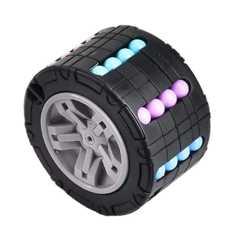 3D Zylinder Würfel Spielzeug Magische Drehen Rutsche Puzzle Spiele Stress Lindern Für Kinder Pädagogisches Montessori Kinder Spielzeug schwarz