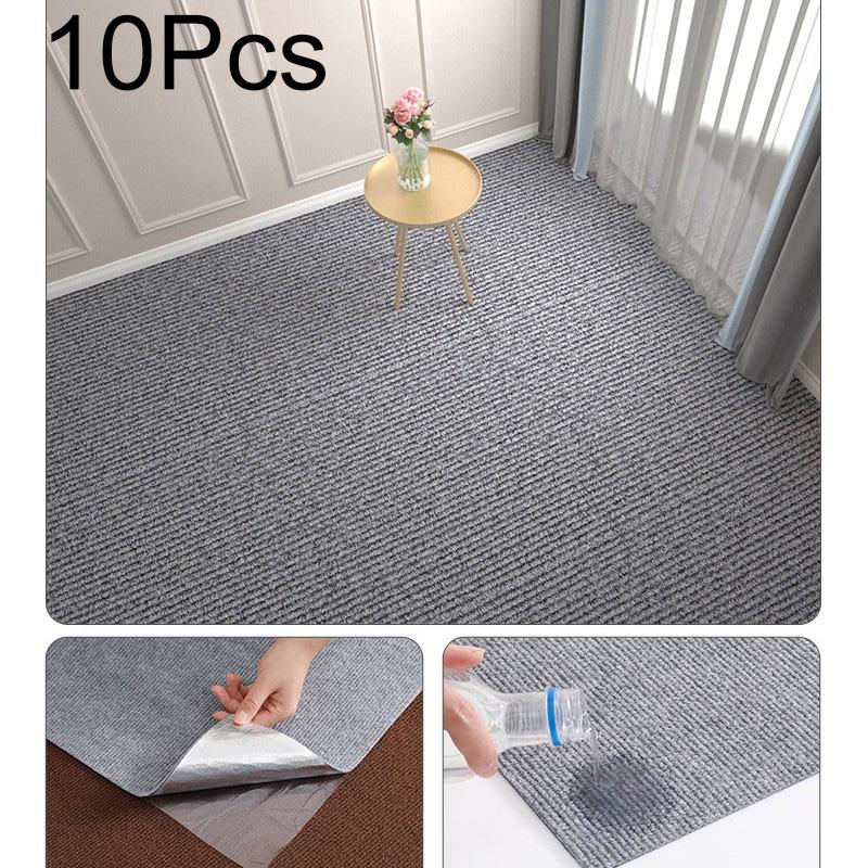 10 Stück Haustierkratzfest für Schlafzimmer Wohnzimmer Abziehen und Aufkleben Matte Minimalistisch Selbstklebend Heimdekor Quadratische Teppiche 30×30CM 30CM×30CM