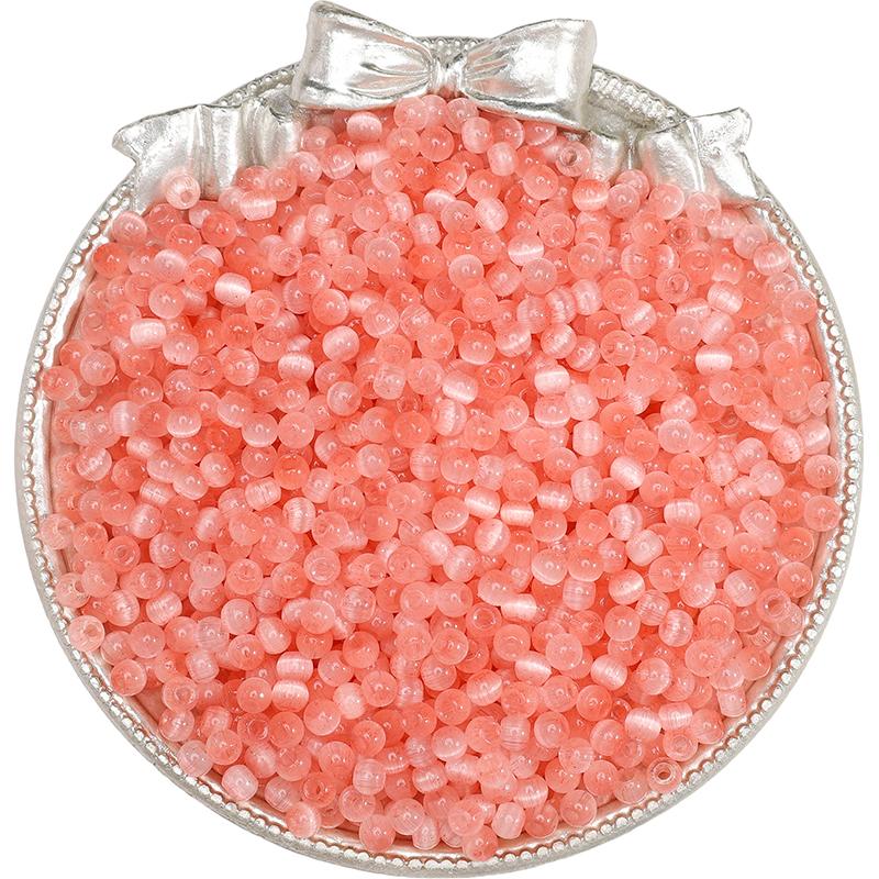 4mm 10g/beutel Glas Cat Eye Reis Perlen DIY Armband Halskette Ohrringe Schmuck Zubehör 4mm 10g/bag