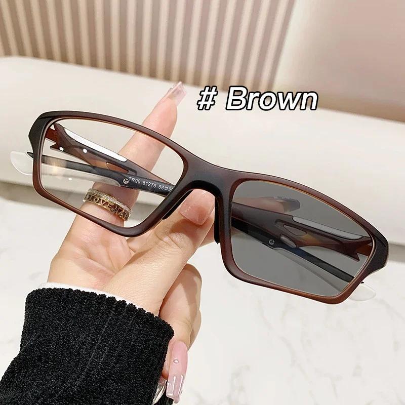 TR90 Sport Photochrome Farbwechselnde Brille Anti Blaulicht Outdoor Radsportbrille Photochrome Nahsicht Brille für den täglichen Gebrauch -3.5 black