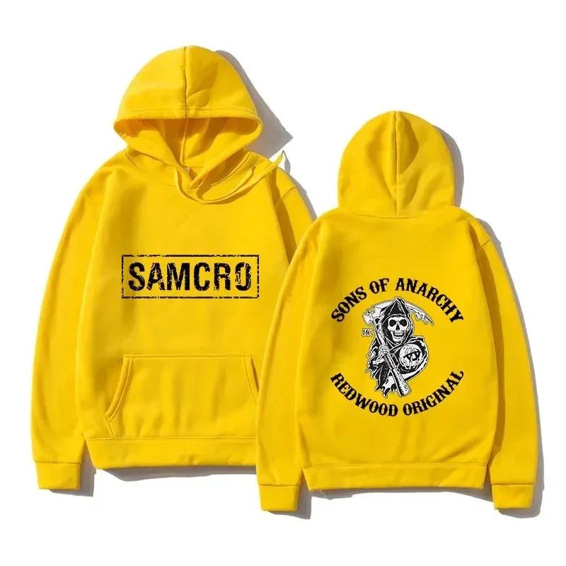 SoA-Sons of Anarchy SAMCRO Grafiken Hoodie für Männer Streetwear Rock Punk Sweatshirts Mann Harajuku Trend Vintage Übergroße Hoodies M