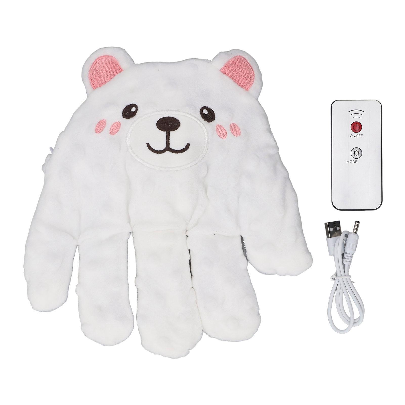 Baby Beruhigende Handfläche Baby Klopfen zum Schlafen Bean Dots Stoff Beruhigende Musik Elektrisches Handkissen Baby beige