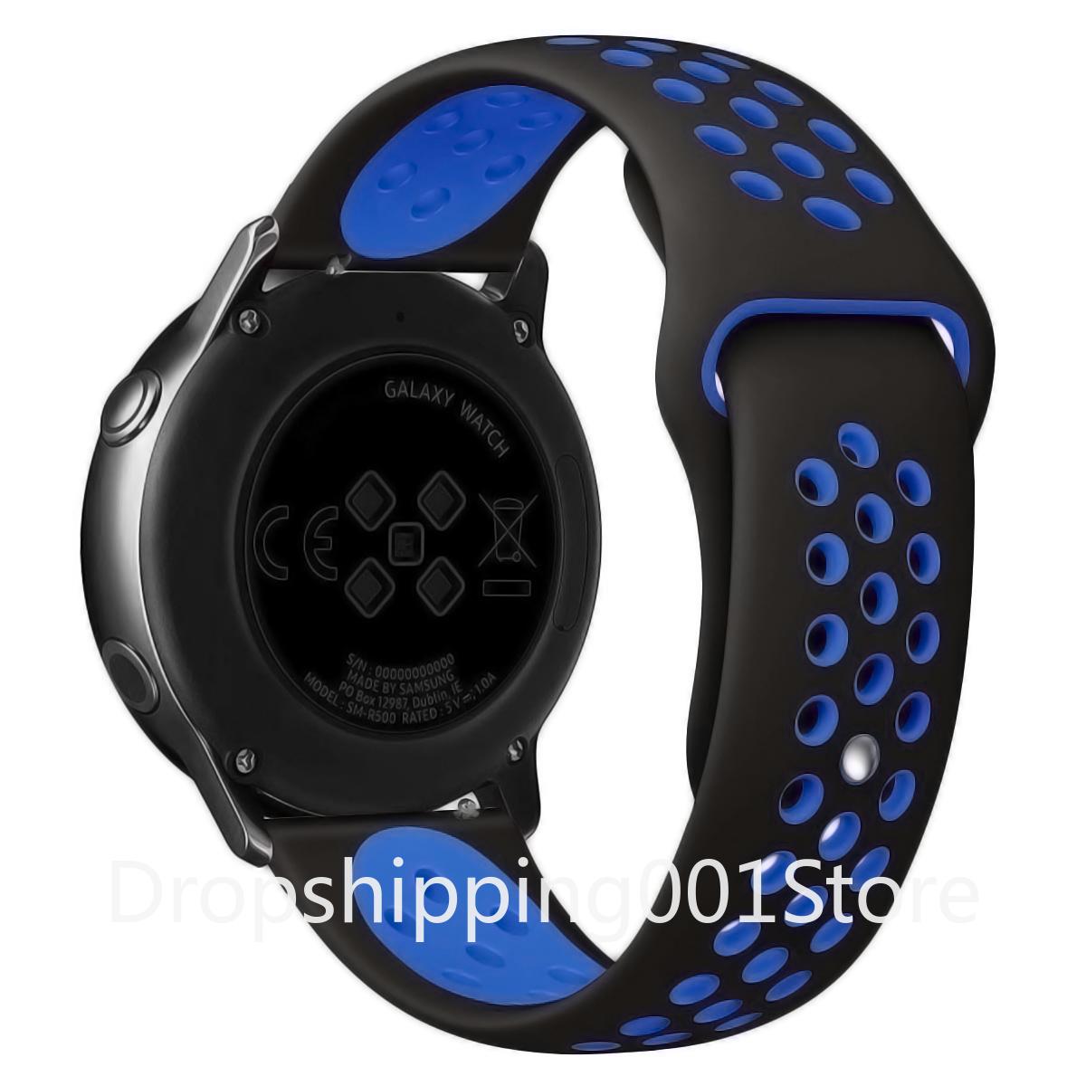 Silikonband 20/22 mm für Samsung Galaxy Watch 3 4 klassisches Armband Gear S3 46/42 mm Huawei Watch GT2 Correa Armband Active 2 40 mm 44 mm Armband 22mm watch strap blau