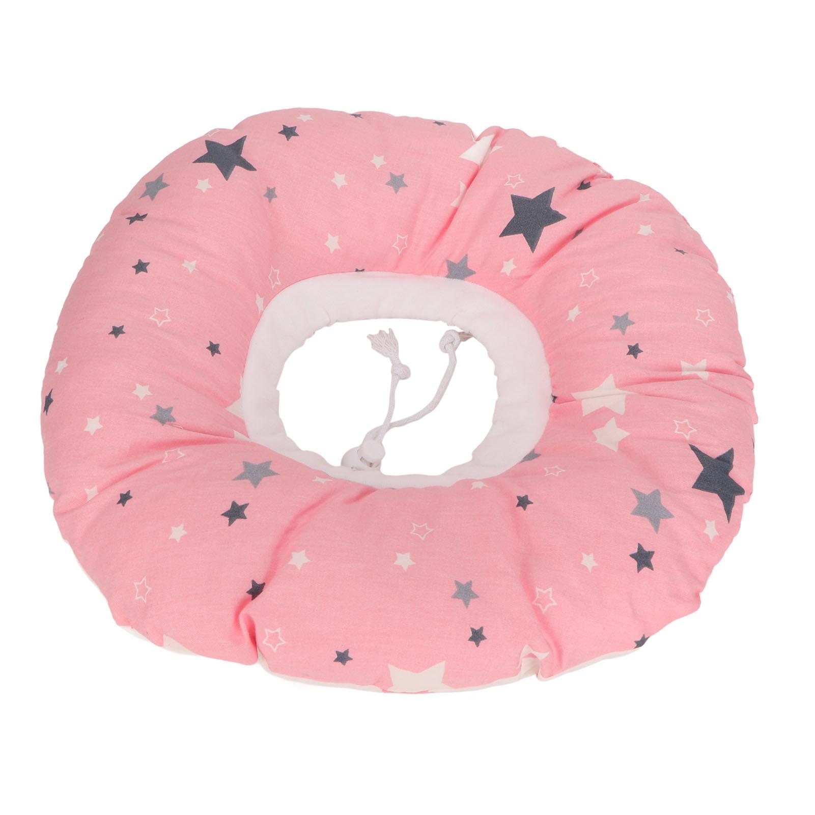 Piercing Ohrkissen Donutform Stütze Kopf Rosa Widerstandsfähige Baumwolle Ohrenschutzkissen