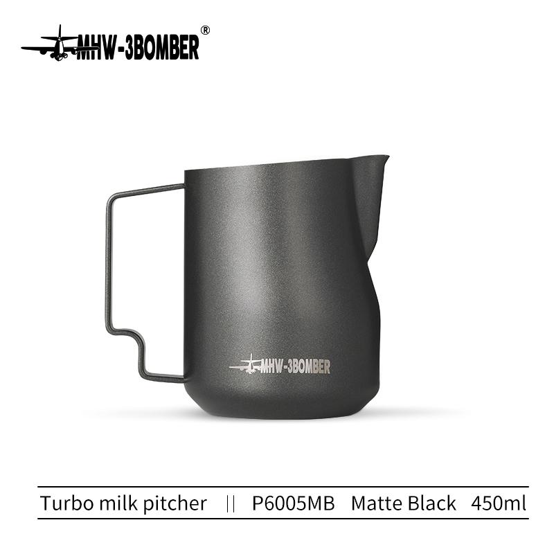 MHW-3BOMBER 350 ml 450 ml Turbo-Milchaufschäumkrug Dampfkrüge Professioneller Milchschaumkrug Home Barista Küchenzubehör