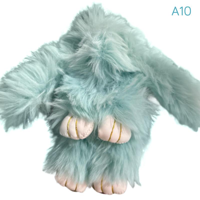 Kaninchen Schlüsselanhänger Ring Flauschiger Echter Pelz Pompon Hase Anhänger Schlüsselanhänger Anhänger Niedlicher Schlüsselring An Tasche Autoschlüssel Anhänger see-blaue