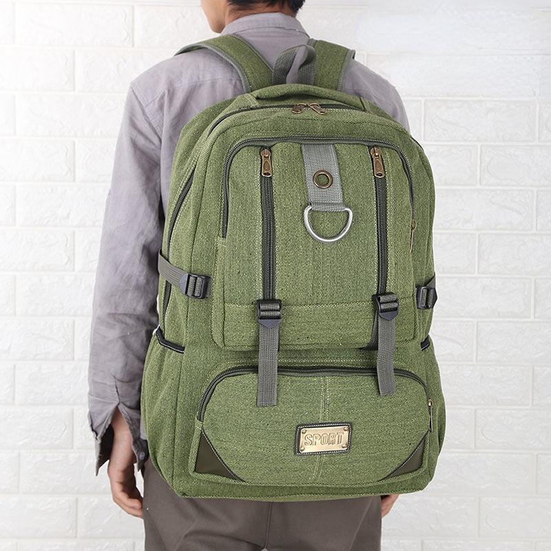 Herrenrucksack Erweiterung Canvas Rucksack Große Reisetasche Outdoor Rucksack Herren Sportgepäcktasche