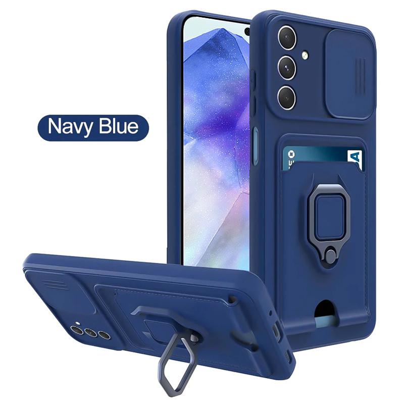 Schiebe Kamera Kartenfach Hülle für Samsung Galaxy A55 A32 A25 A54 A34 A24 A73 A53 A33 A23 A13 A72 A52 A32 A22 A71 A51 5G 4G Cover Galaxy A55 5G