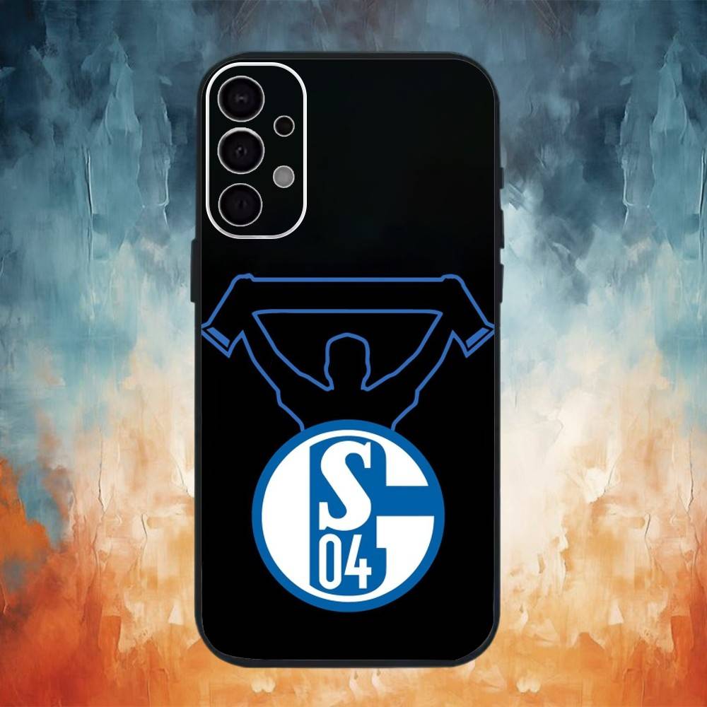 S-Schalke 04 Team Handyhülle Für Samsung S26,25,24,23,22,30,21,10,9,Ultra,Plus,Lite Schwarze Weiche Hülle Samsung S26Plus