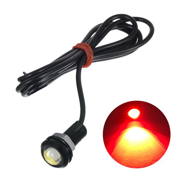 18mm Auto Eagle Eye Wasserdichte Led Auto Licht 12V Ersatz Rückfahr Parkplatz Kamera Signal Auto Drl Lampe Auto styling 1Pc rot