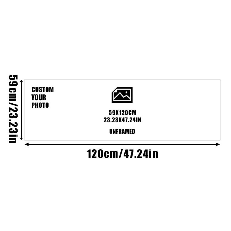 Personalisiertes Benutzerdefiniertes Foto Leinwand Malerei Poster Heimdekor Drucken Sie Ihre Fotos Leinwandkunst Fotos,Haustiere,Hochzeit,Familie Für Festivals,Party,Themenveranstaltungen 59x120cm