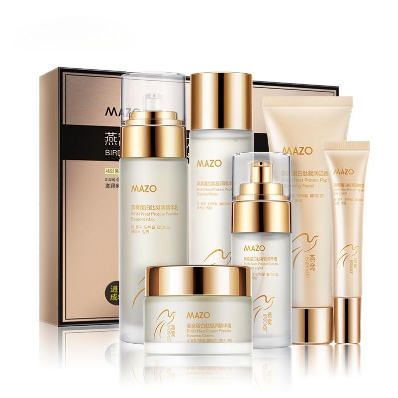 Vogelnest-Protein-Set Feuchtigkeitsspendendes Feuchtigkeitsspendendes Hautpflege-Set Kosmetik Lotion und Creme Set 6pcs