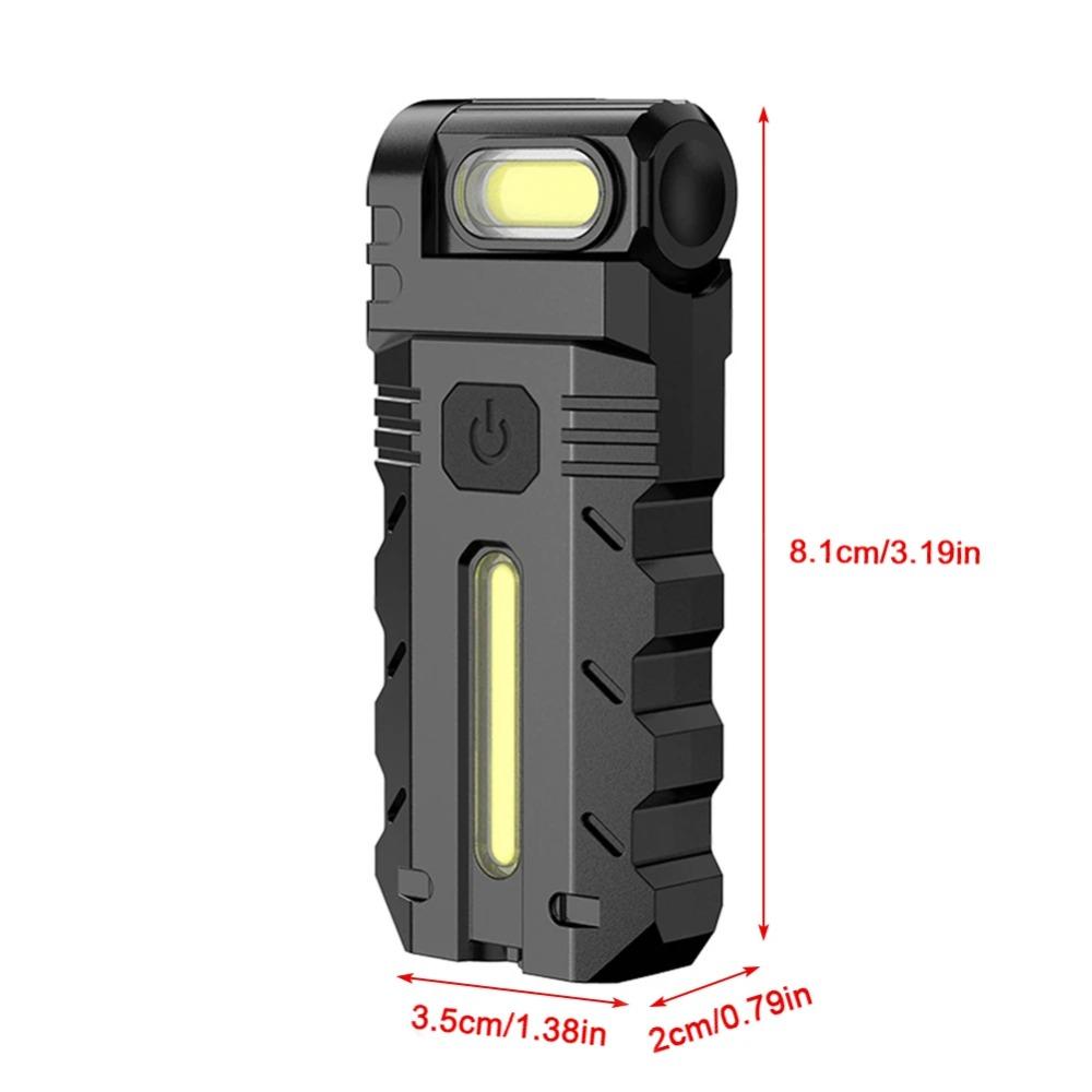 Wiederaufladbare Taschen-LED-Taschenlampe Mini-EDC-Licht Taschenlampe Magnetisches Arbeitslicht für Outdoor-Camping Notfall & Alltagstragen DC10-1PC