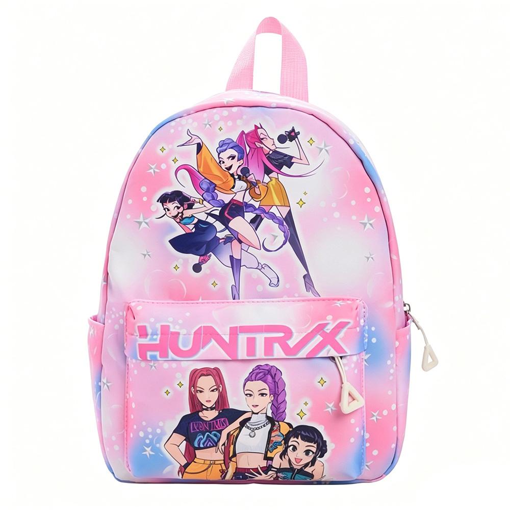 Rosa 10-Zoll Leichter Rucksack K D H Rumi Mira Zoey HUNTR/X Saja Schultasche für Jungen und Mädchen Kindergarten Moch
