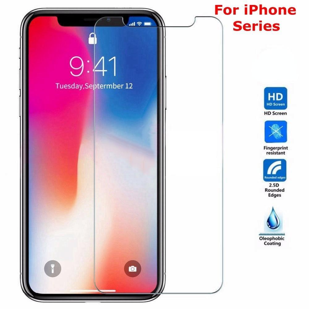 Gehärtetes Glas für iPhone 12 Pro Max 12 Mini Displayschutzfolie auf iPhone 11 Pro XS X 6 7 8 Plus 6s XR Glasfolie für iPhone12 SE 2020 5s 5G iPhone 12 Mini reinfarbig