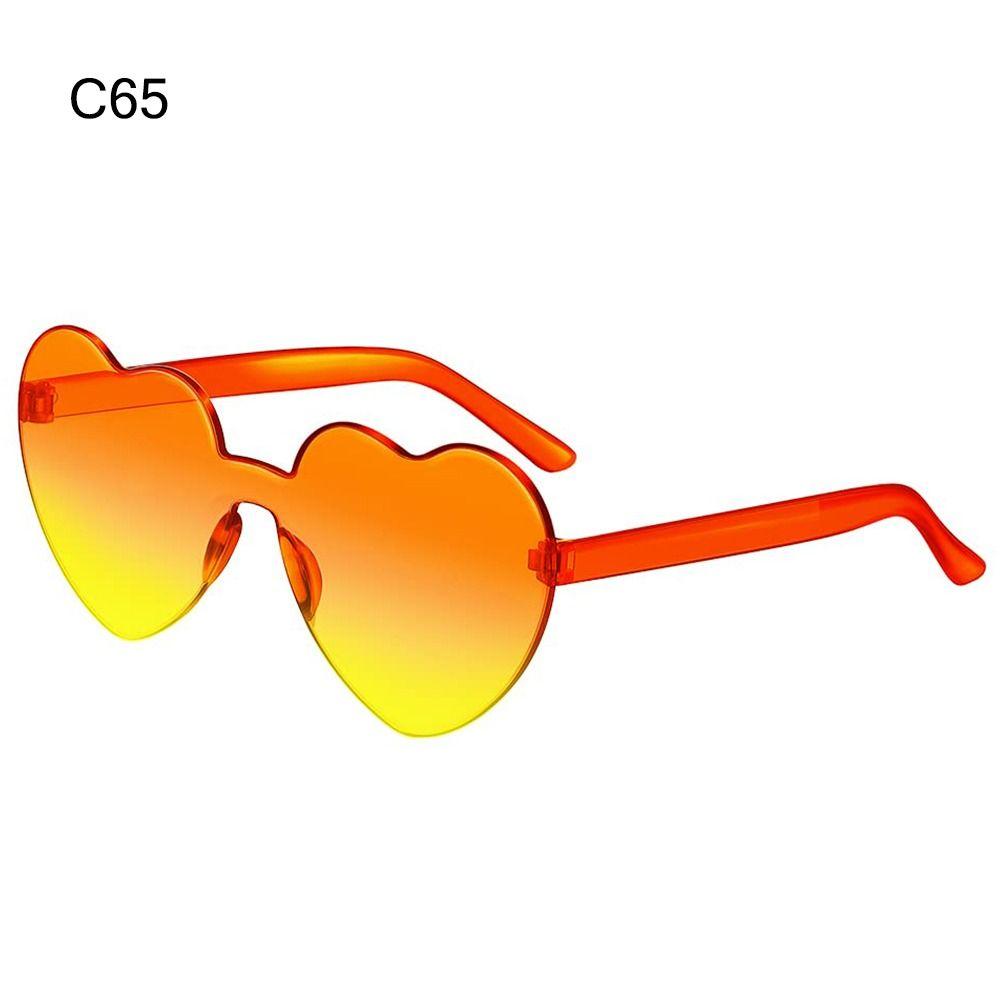 Herzförmige Sonnenbrille Bunte Liebesherz-Brille Farbverlauf-Gläser Sonnenbrille Bonbonfarbene Tönungen Lustige Party-Sonnenbrille