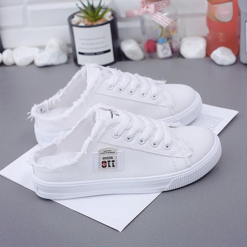 Canvas Schuhe Neue Damen Frühling Kleine Weiße Schuhe Flache Sohle Board Schuhe Bequeme Schuhe 38 weiß