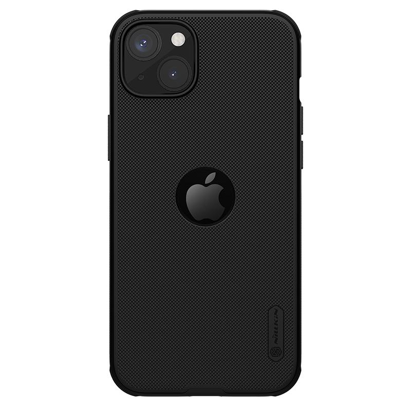 Hülle für iPhone 12 Pro Max Nillkin Frosted Shield PC Hard Back Cover für iPhone 15 14 13 11 Pro Max Mini mit Geschenk-Telefonhalter-Telefonhülle iPhone 15 schwarz