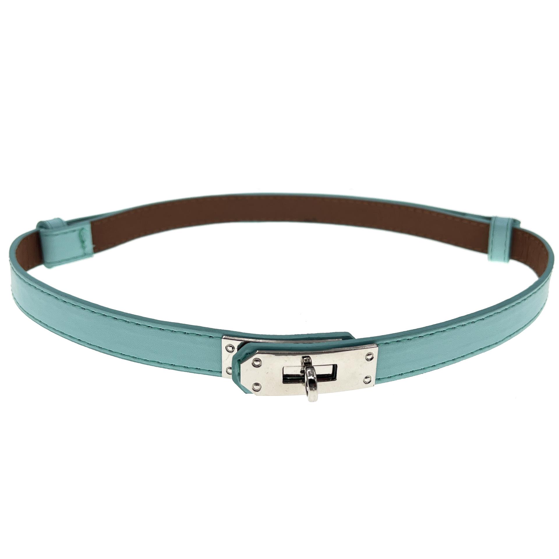 Verstellbarer Dünner Mode-Gürtel für Damen, Taillen-Accessoire aus Kunstleder, Vielseitige Kleider-Dekoration gray