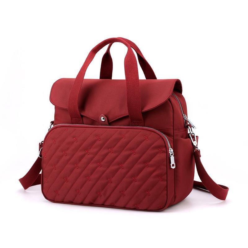 WTEMPO Frau Rucksack Mode USB Handy Aufladen Mehrzweck Frau Rucksack Computer Tasche One size wein rot