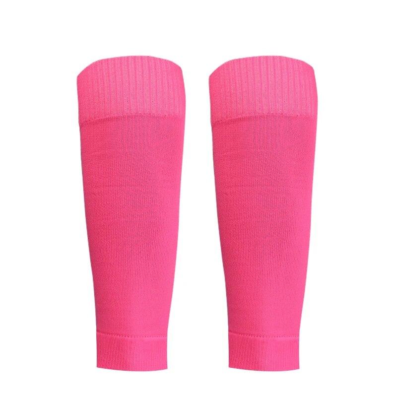 1 paar Sport Socken Mann Professionelle Fußball Socken Kinder Fußball Socken Einfarbig Atmungsaktive Knie Pads Fußball Socken Ärmeln rosa