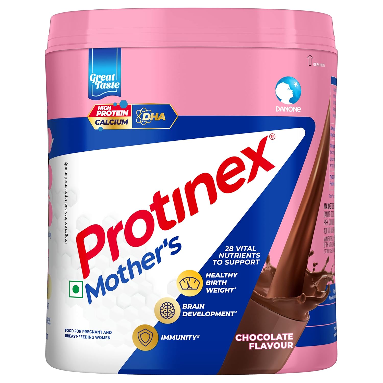 Protinex Mutter'S Nährstoffmischung Schokoladengeschmack 400 g Dose Proteinpulver für Schwangerschaft & Stillzeit