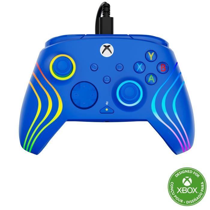 Gamecontroller - Xbox Series X|S, Xbox One und PC - Afterglow Wave - RGB - Kabelgebunden - Blau - TURTLE BEACH blau