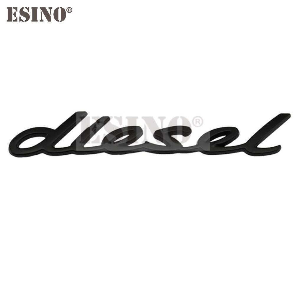 Auto Styling 3D Diesel Metall Chrom Zinklegierung Emblem Logo Auto Plakette Karosserie Kofferraum Kotflügel Klebe Emblem Auto Zubehör schwarz