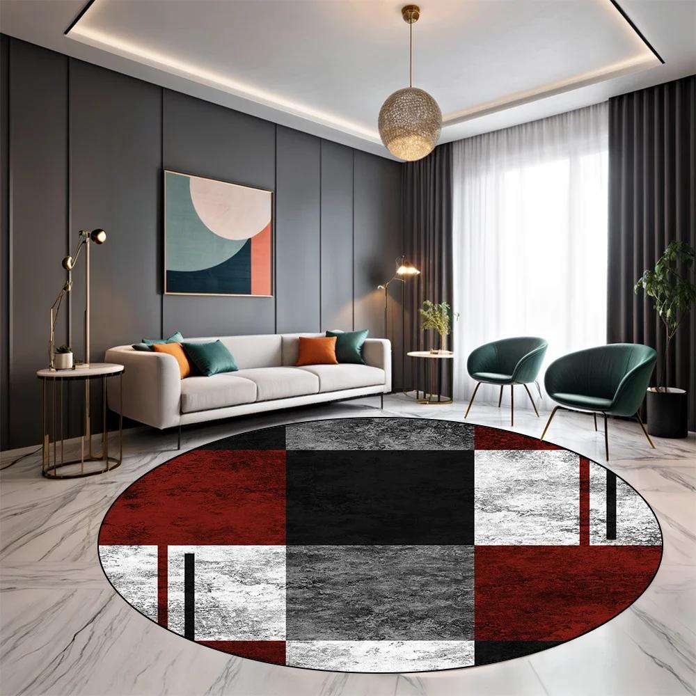 Leichter Luxus Runder Teppich Wohnzimmer Dekoration Zuhause Sofa Stuhl Seite Fußmatte Schlafzimmer Bettseite Ankleideraum Teppiche Waschraum Bodenmatte 60cm 23.6 in