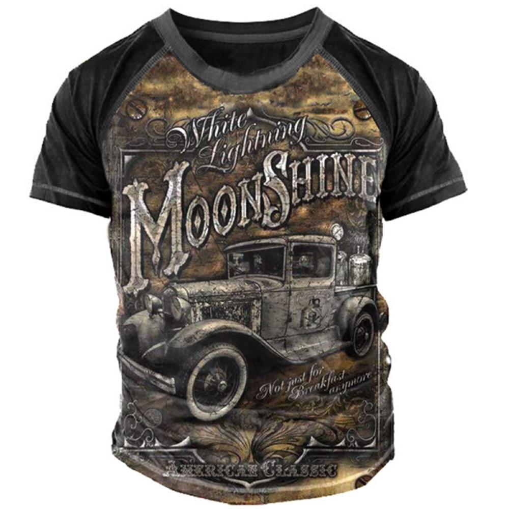 Männer Vintage Motorrad T Hemd 3d Druck Casual Kurzarm Lose Übergroßen T-shirts Für Männer Sweatshirt männer Top Kleidung camise 5XL