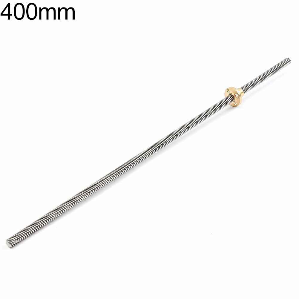 Computer Mall Trapezförmiger Acme-Drucker T8 Stepper-Schraubenstange, Gewindesteigung 150–500 mm, 3D mit Mutter 400mm