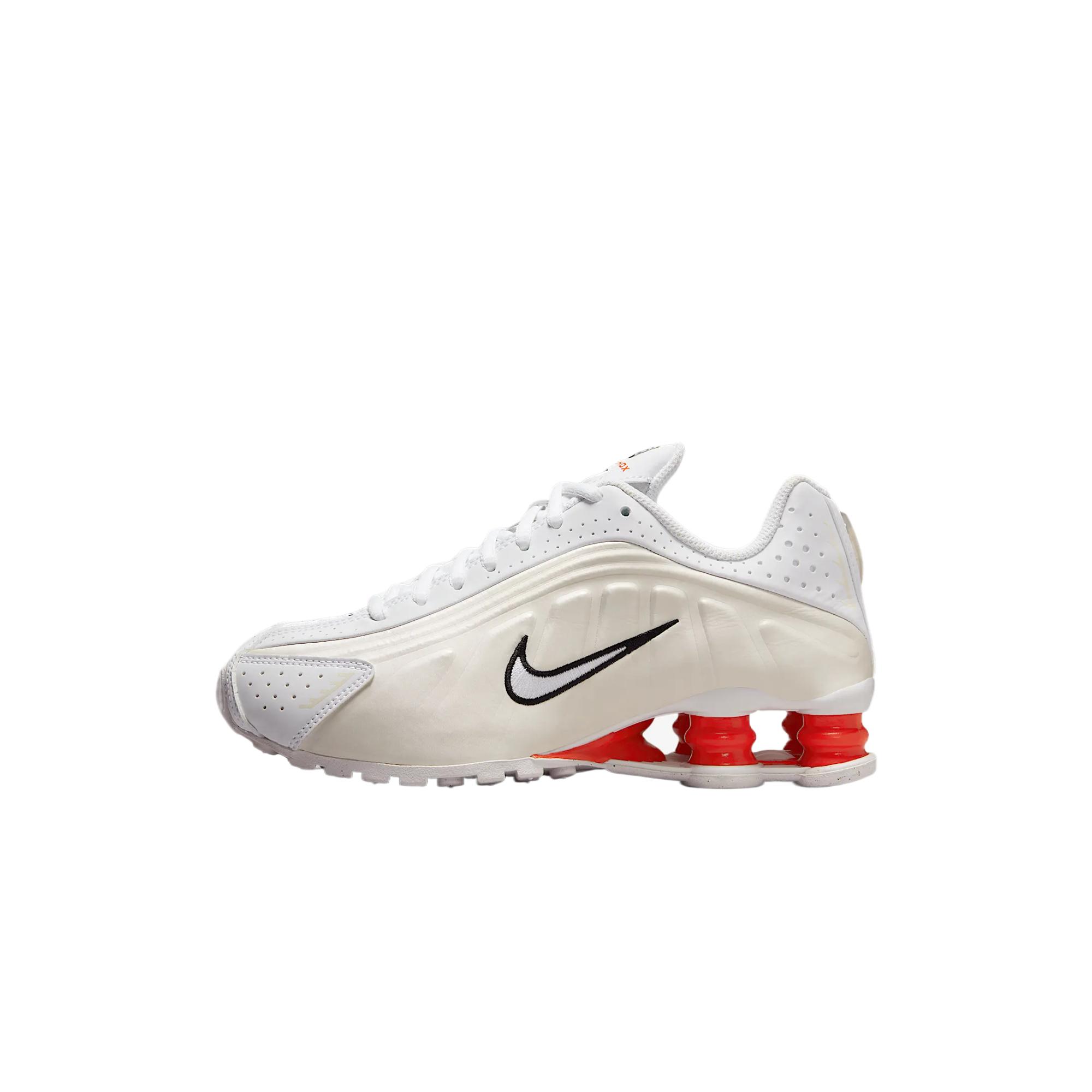 Nike Shox R4 GS Phantom Picante Red Kinder-Sneaker Cremeweiß CW2626-102 35.5 white