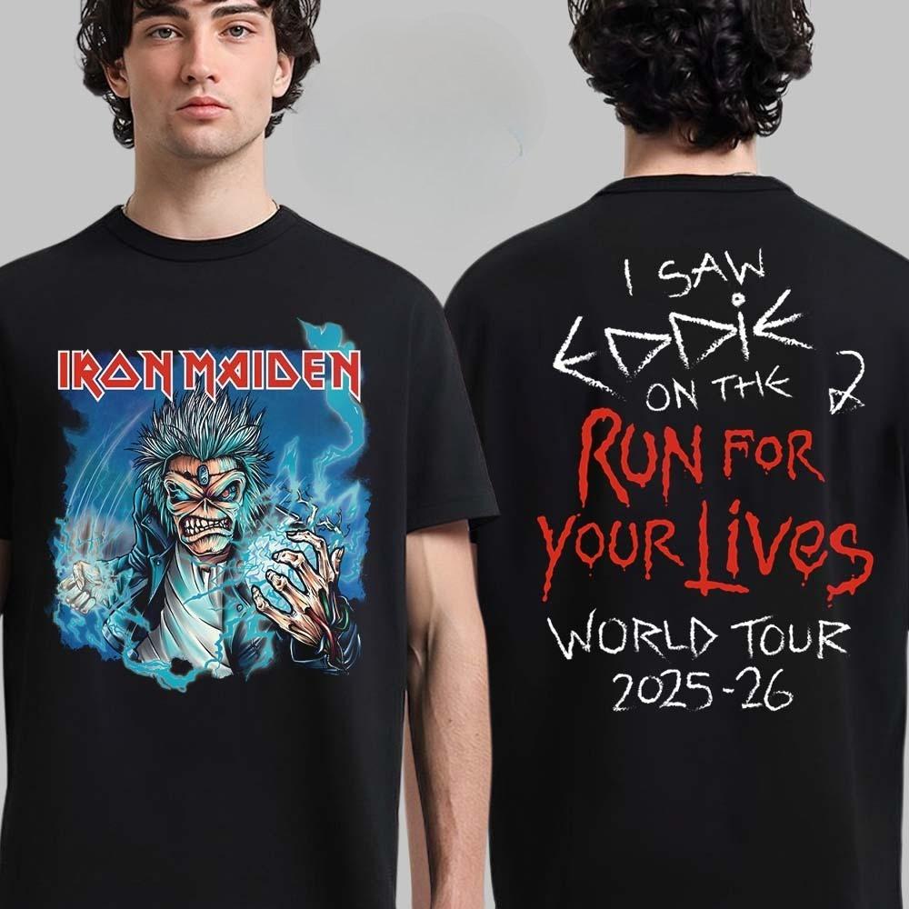 Ir Maiden Run For Your Lives Welttournee 2026 Eddie Mit Einer Axt Offizielle Kunst Un High-End Luxus Ist Für Beide Geschlechter Top Y2k Damen Herren Kleidung XXXL blau