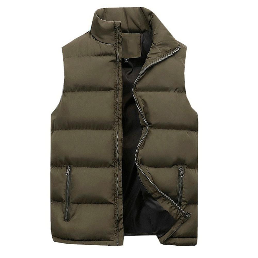 Männer Frühling Winter Ärmellose Jacke Casual Outdoor Sport Streetwear Alle-spiel Reißverschluss Freizeit Mantel Warme Weste Jacke XXXL armee grüne