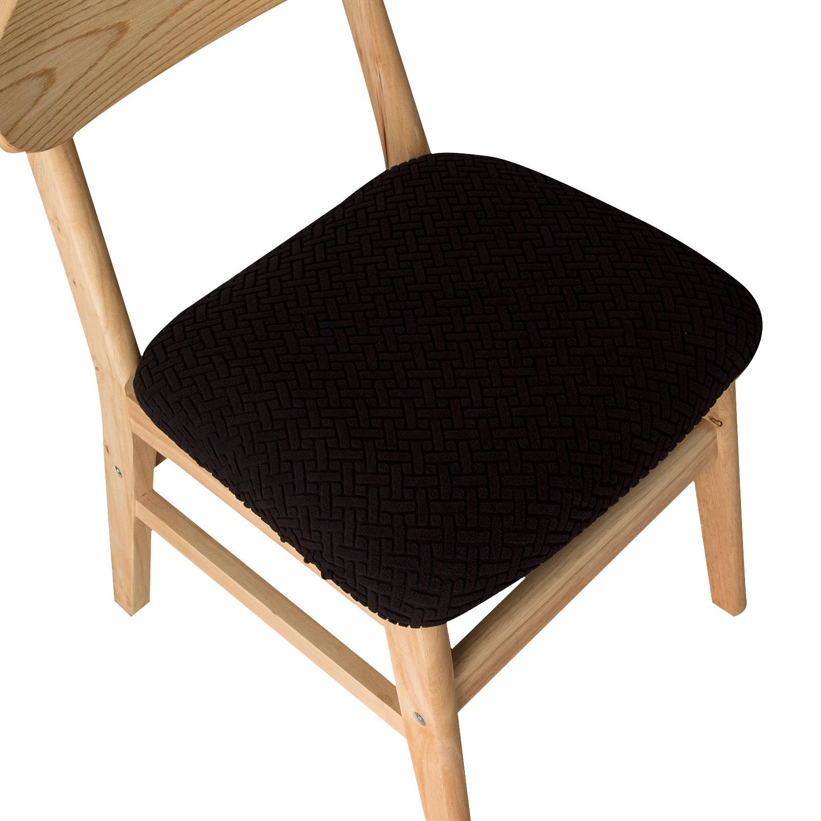1 Stück Stuhlhussen Stretch Ölfest Und Staubdicht Stuhlsitzbezug Anwenden Für Esszimmer Hochzeit Wohnzimmer 1PC black