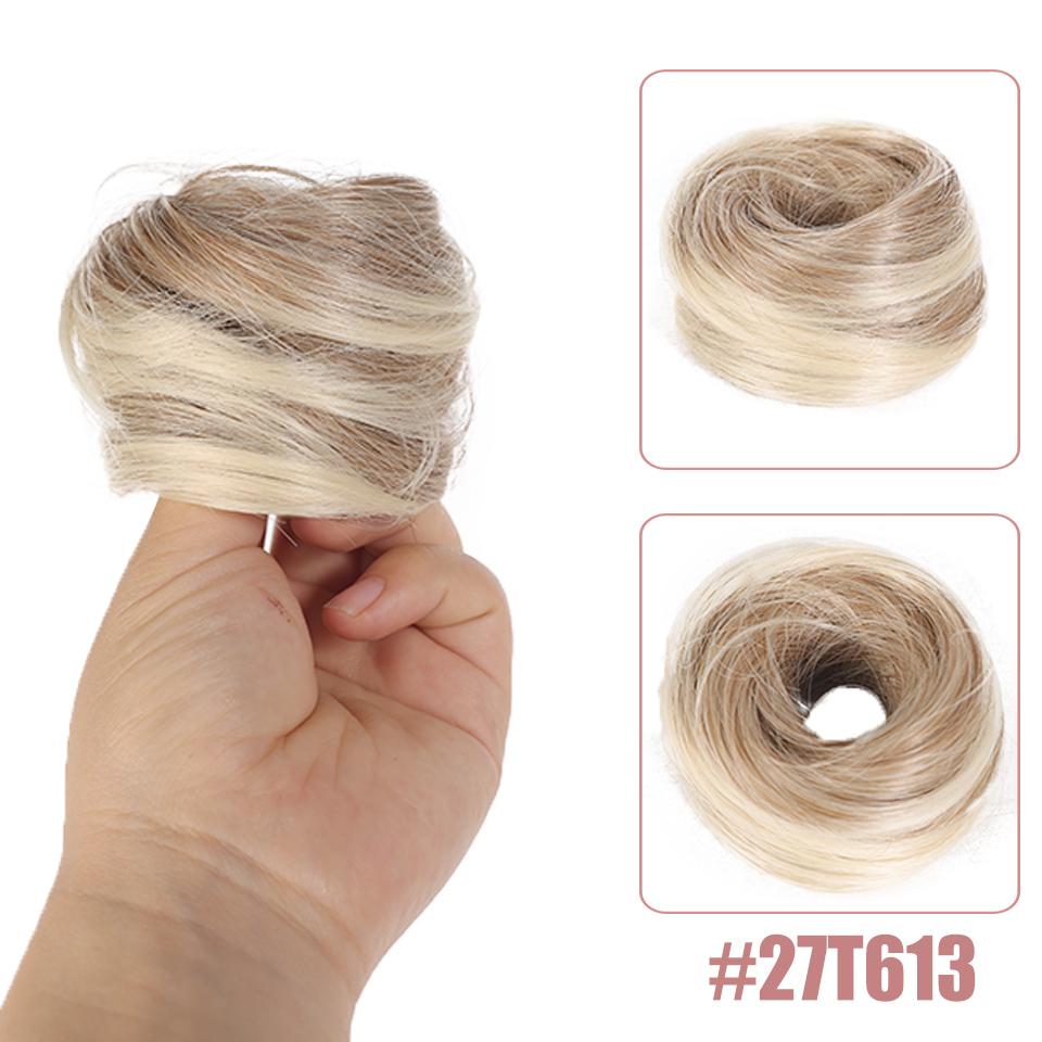 Kunsthaar, kurz, lockig, Chignon, zum Anklipsen, synthetisches Gummiband, Haarknoten, Haarteil, Donut, Roller Bun, Fake Hair Claw Clip für Frauen 8CM