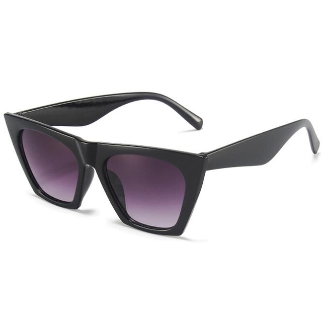Übergroße Quadratische Sonnenbrille Frauen Black Cat Eye Marke Designer Sonnenbrille Weibliche Reise Fahrer Farbverlauf Mode Oculos De Sol