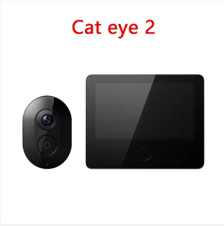 Xiaomi Smart Cat eye 2 Smart Home Video-Gegensprechanlage Drahtlose Türklingel Guckloch 5-Zoll 720P High-Definition Infrarot-Nachtsicht schwarz
