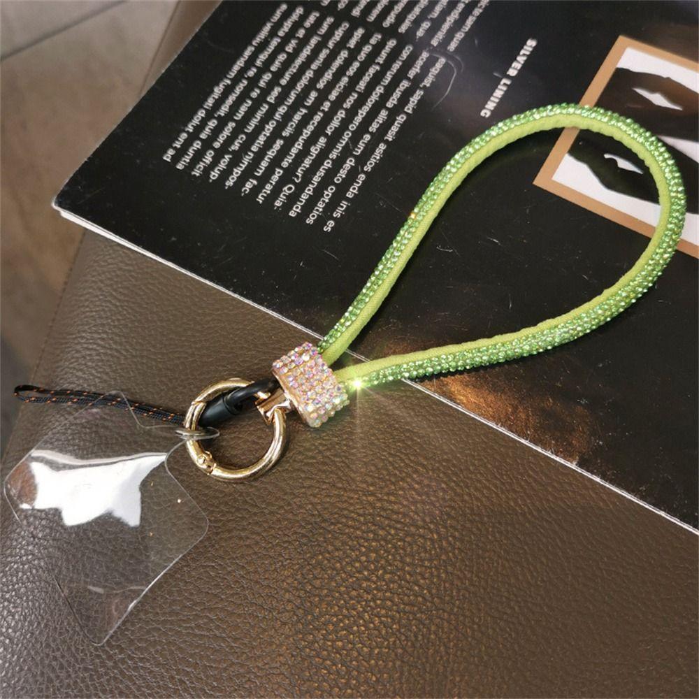 Anti-Verlust-Handy-Lanyard Bling Bling Lanyard Handy-Handgelenkband Handy-Anhänger green