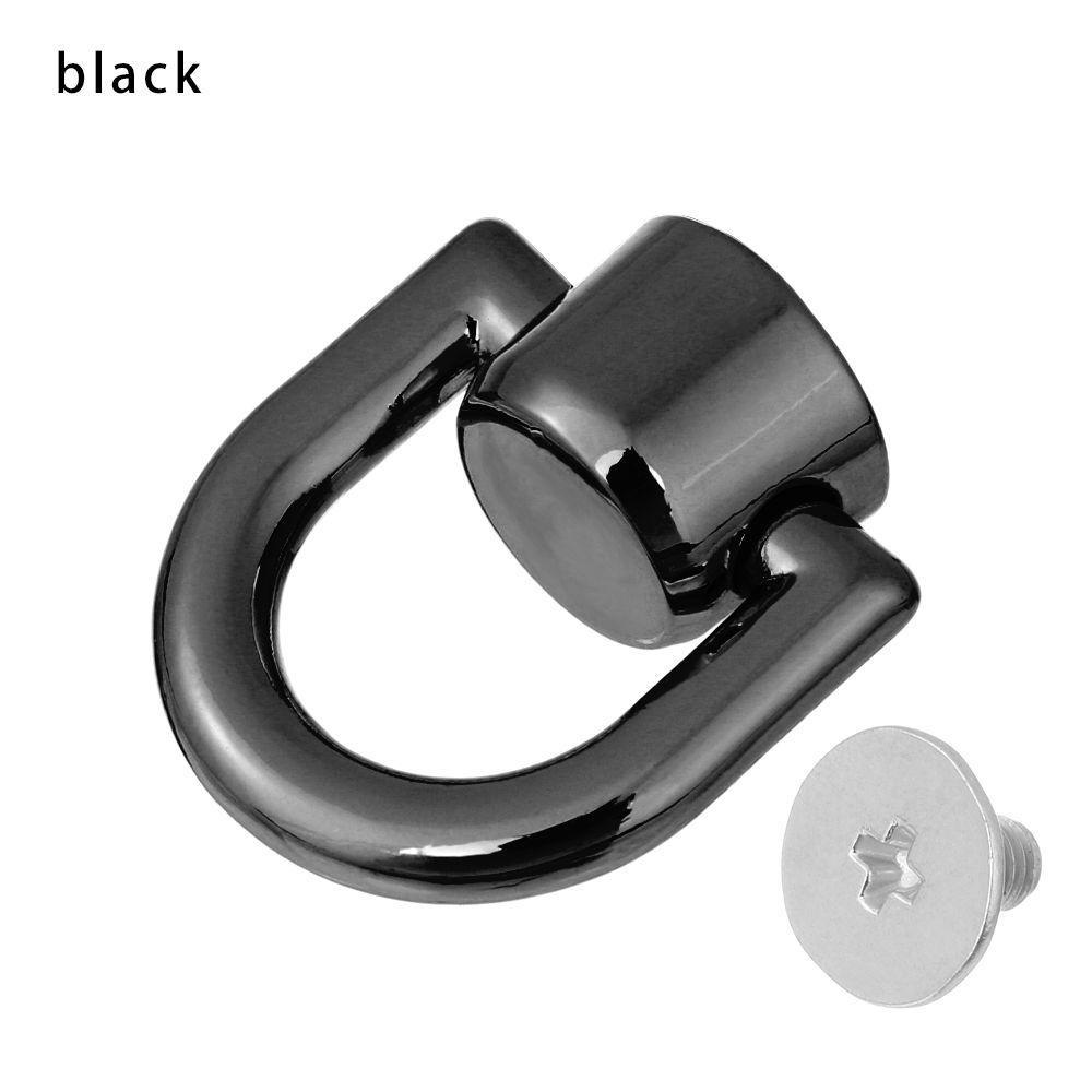 4 Stücke Metall Tasche Niet Nagel Schnalle Nieten Knopf Handtasche Gürtel Kleiderbügel Leder Handwerk Gepäck Tasche Schnalle Tong Snap Tasche Zubehör 4pcs schwarz