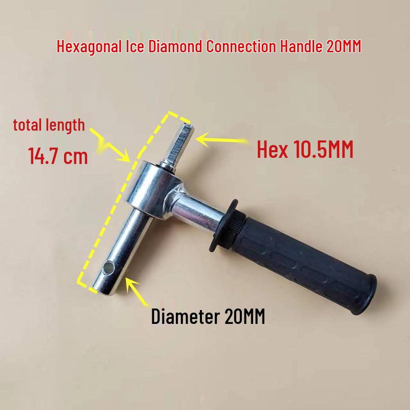 Eisbohrer-Adapter für elektrische Bohrmaschinen – Verbindet die Bohrmaschine mit der Eisködermaschine