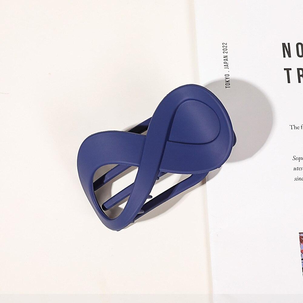 Trend PC Haar Clip Einfache 8-förmigen Unendlichkeit Styling Halter Shark Haar Klaue Clip Haar Zubehör Für Frauen 2022 neue Style A blau