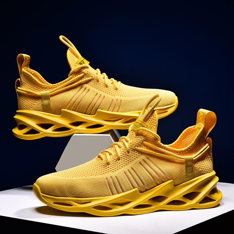 Schuhe männer Turnschuhe Männlichen lässig Herren Schuhe tenis Luxus schuhe Trainer Rennen Atmungsaktive Schuhe mode müßiggänger laufschuhe für männer 46 yellow