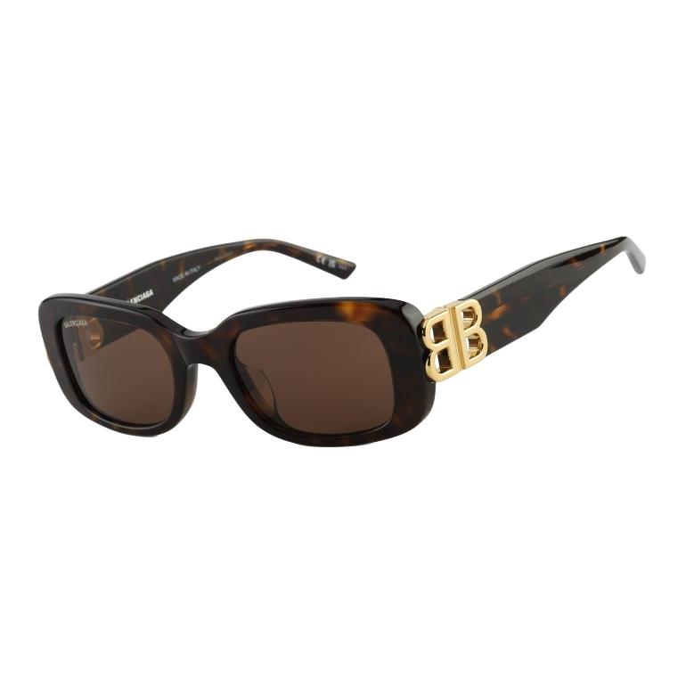 Balenciaga Seitlicher Brief Hohl Unregelmäßige Form Sonnenbrille Damen Sonnenbrille Schildpatt BB0310SK002 Basic Packaging-Eyeglass Case