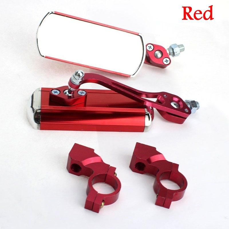 Fahrrad-Rückspiegel, 1 Paar verstellbare Universal-Radfahren-Fahrrad-Motorrad-Fahrrad-Rückspiegel rot