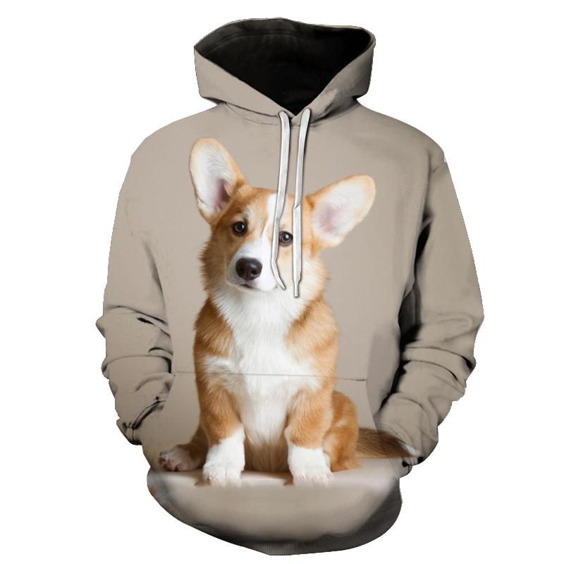 Frühling Herbst Mode Niedlichen Corgi Deutscher Schäferhund 3D Druck männer Hoodie Langarm Sweatshirt Frauen Pullover Übergroßen Tops 5XL