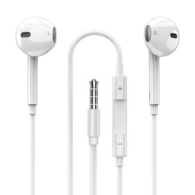 Lightning Wired Kopfhörer für iPhone 15 14 12 11 13 Pro Max Bluetooth Kopfhörer X XR XS 6 7 8 Plus SE Typ-c 3,5mm Headset für Samsung Xiaomi 3.5 mm jack port weiß
